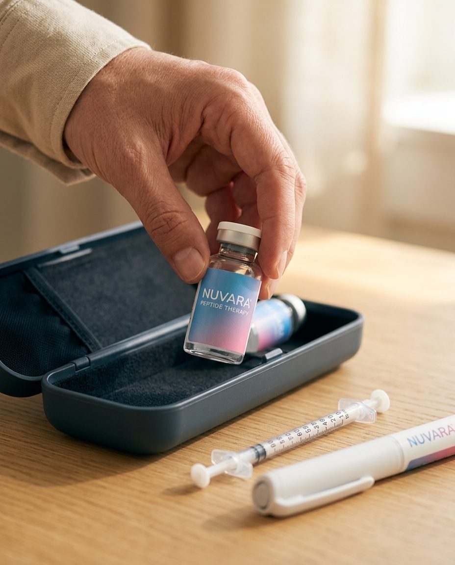 Patient holding a Nuvara vial