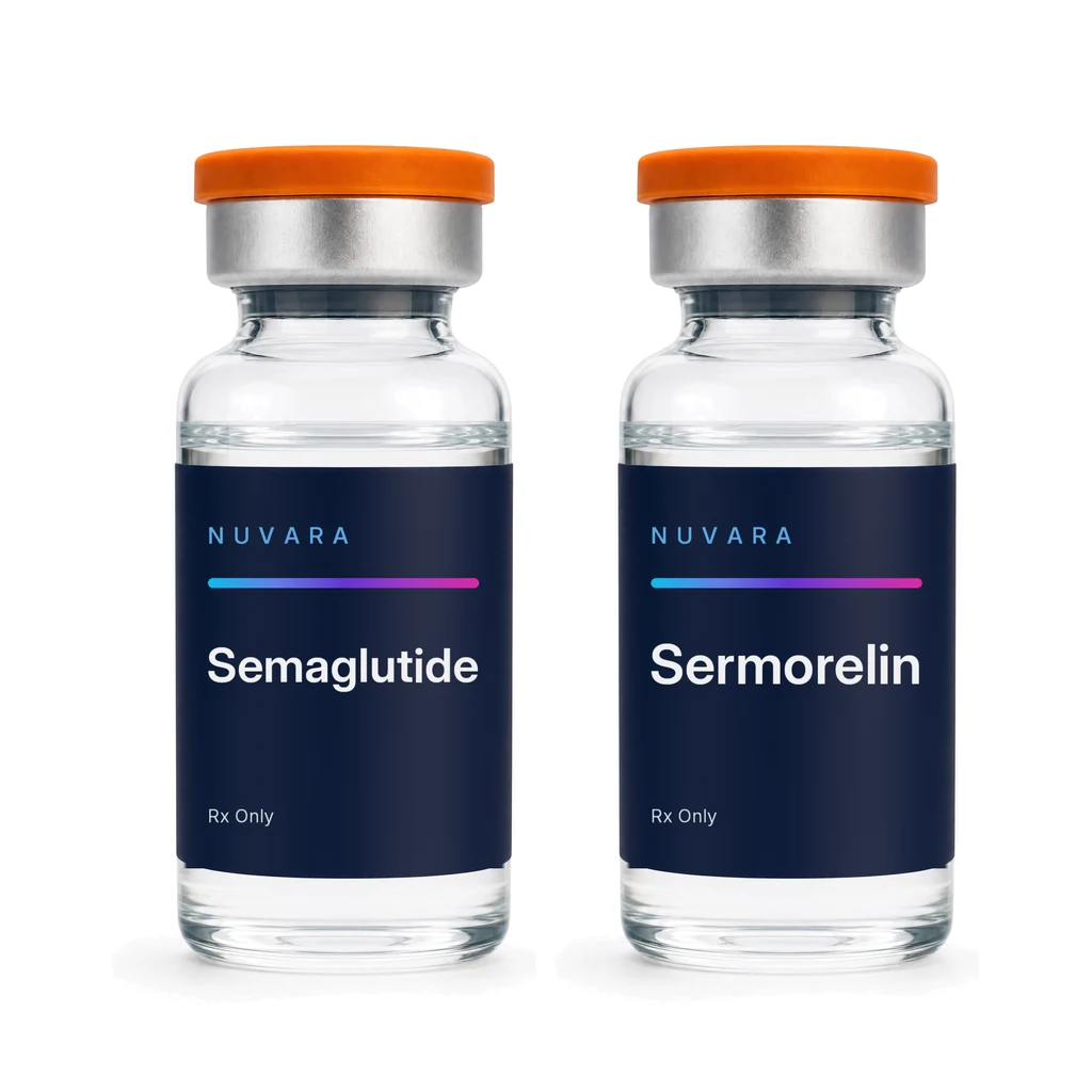 NUVARA Semaglutide injectable vial and Sermorelin injectable vial